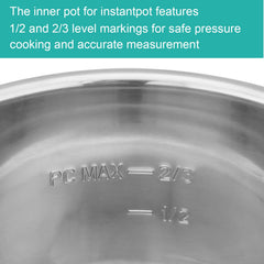 Siireemuu cuve insérée dans un Instant Pot 6QT pour cuisson sans transfert de saveur