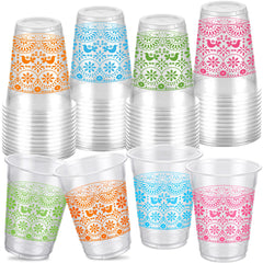 SiliFine face avant du paquet de 100 gobelets multicolores, idéal pour grandes fêtes