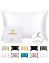 SilkSilky vue avant de la taie dans son emballage qualité 22 momme