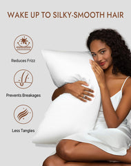 SilkSilky taie posée sur oreiller illustrant glisse pour cheveux