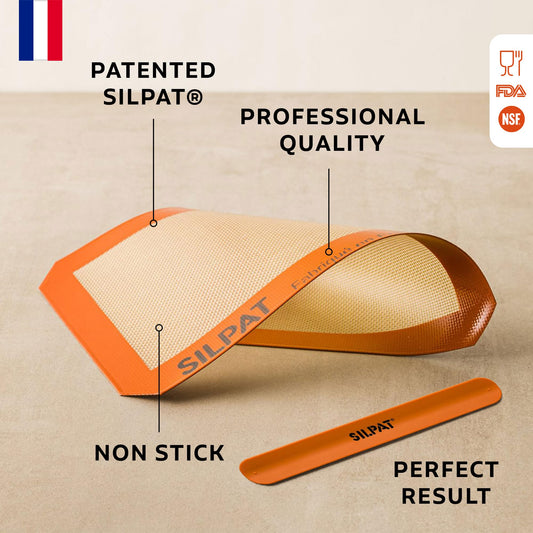 Silpat gros plan texture silicone et maille fibre de verre pour chaleur uniforme