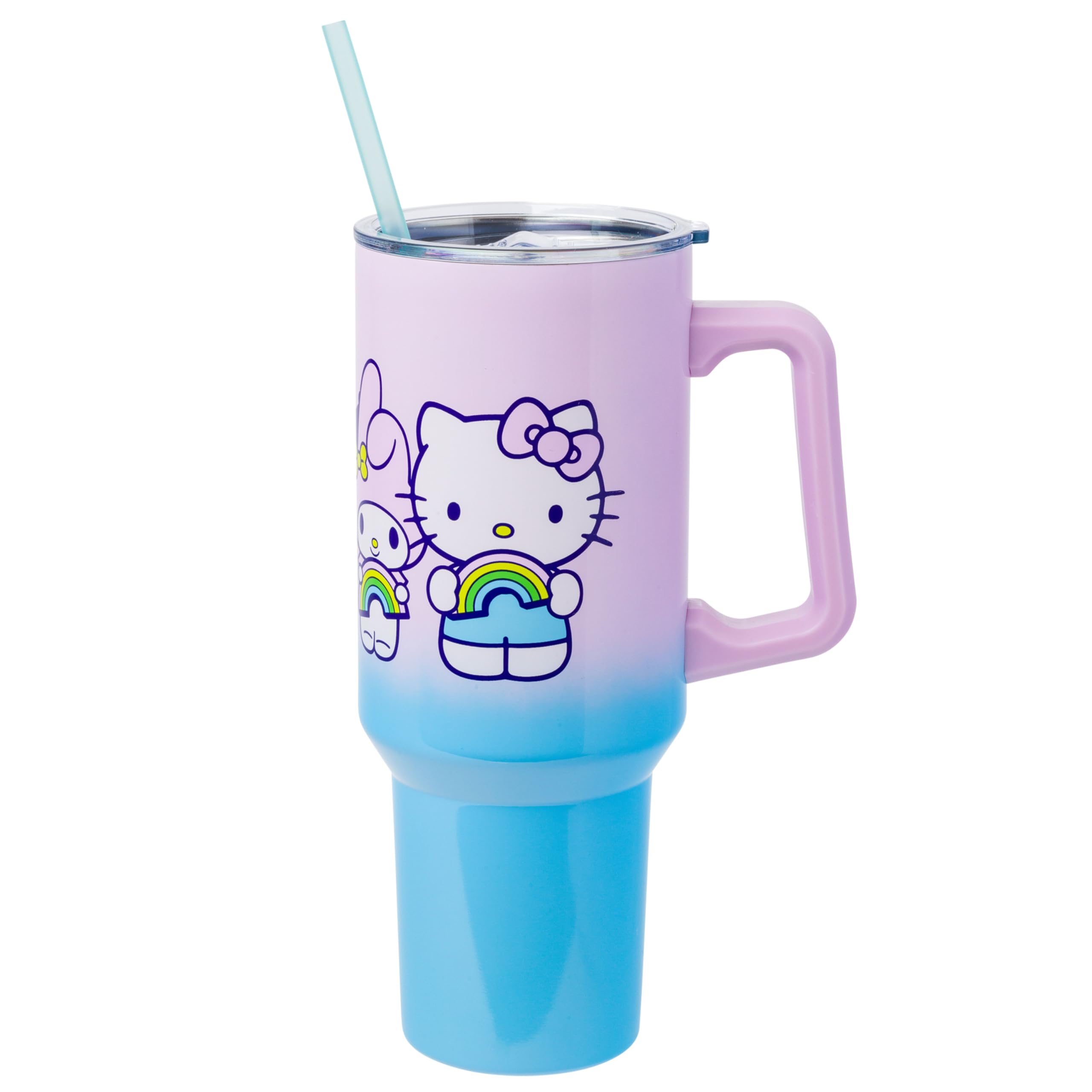 Silver Buffalo vue avant du gobelet Hello Kitty, design officiel et pratique