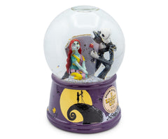 Silver Buffalo vue avant du globe Jack et Sally, décor romantique et collectible