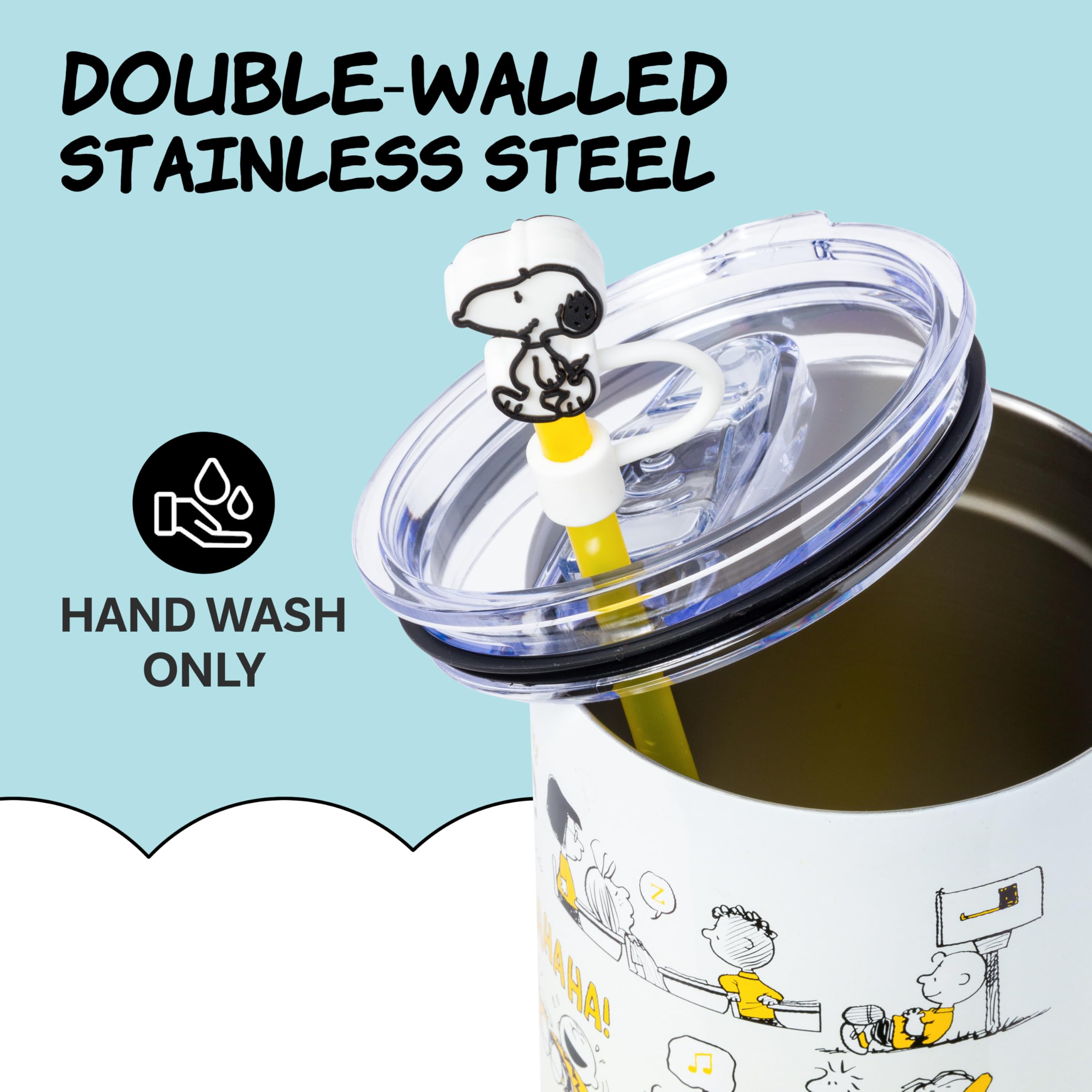 Silver Buffalo motifs Peanuts sur fond jaune ombré pour plaisir nostalgique