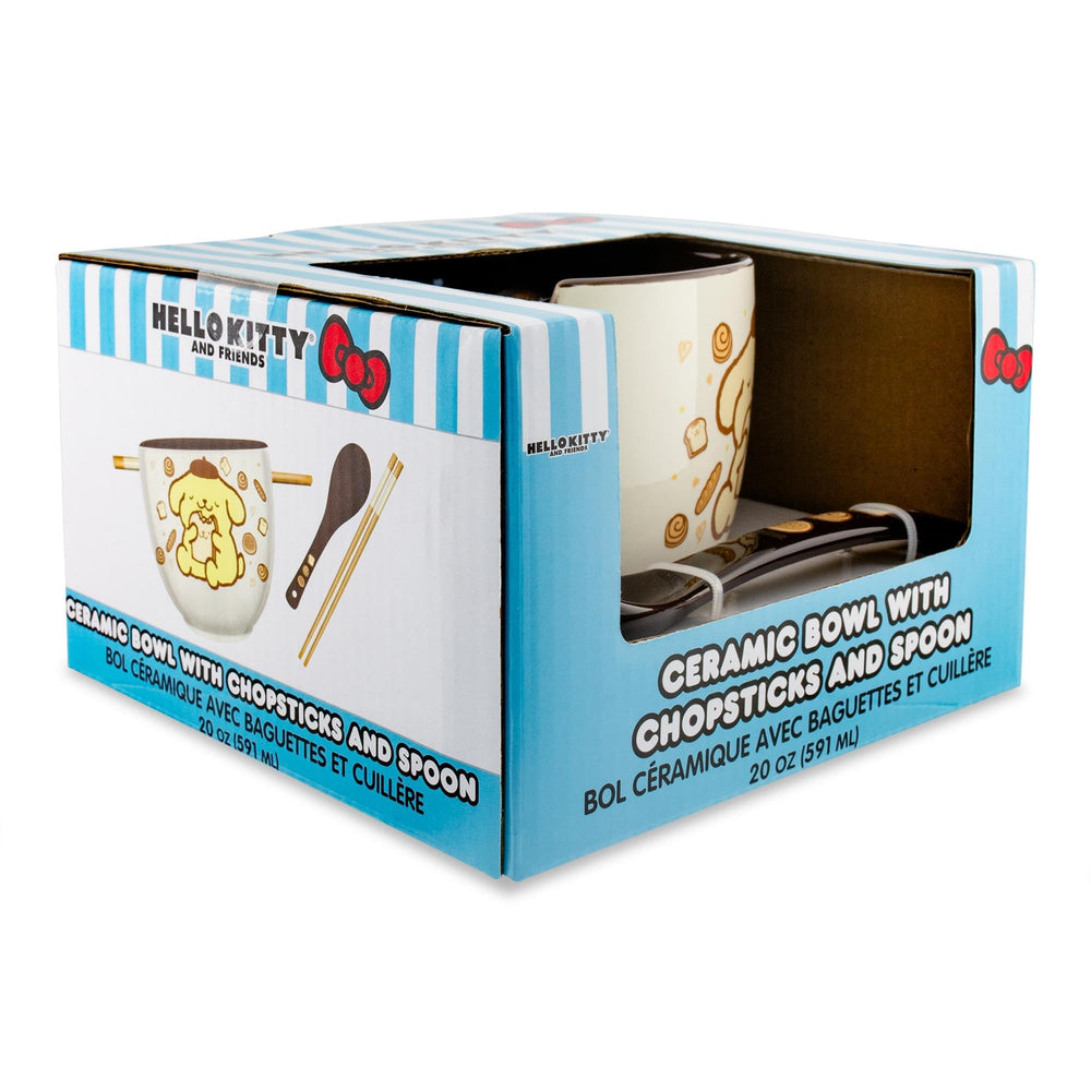 Silver Buffalo gros plan motif Pompompurin, décor officiel Sanrio attrayant