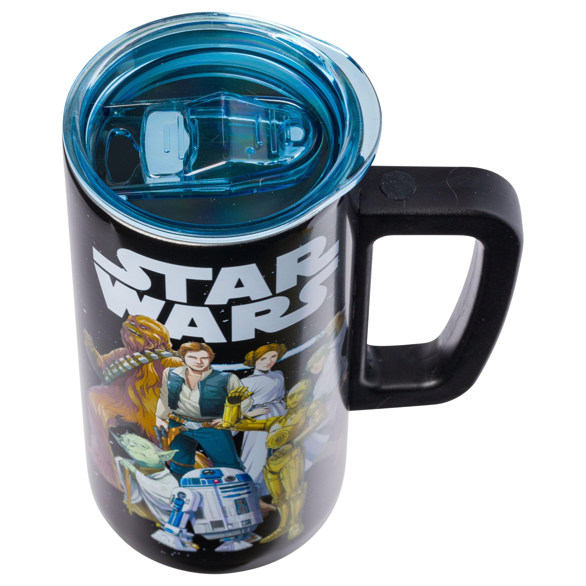 Silver Buffalo mug profil illustrant capacité 15oz et solidité