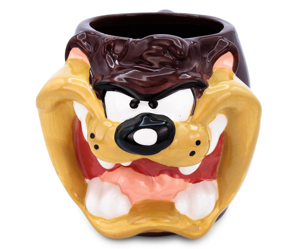Silver Buffalo tasse Taz vue avant montrant design 3D et impact déco
