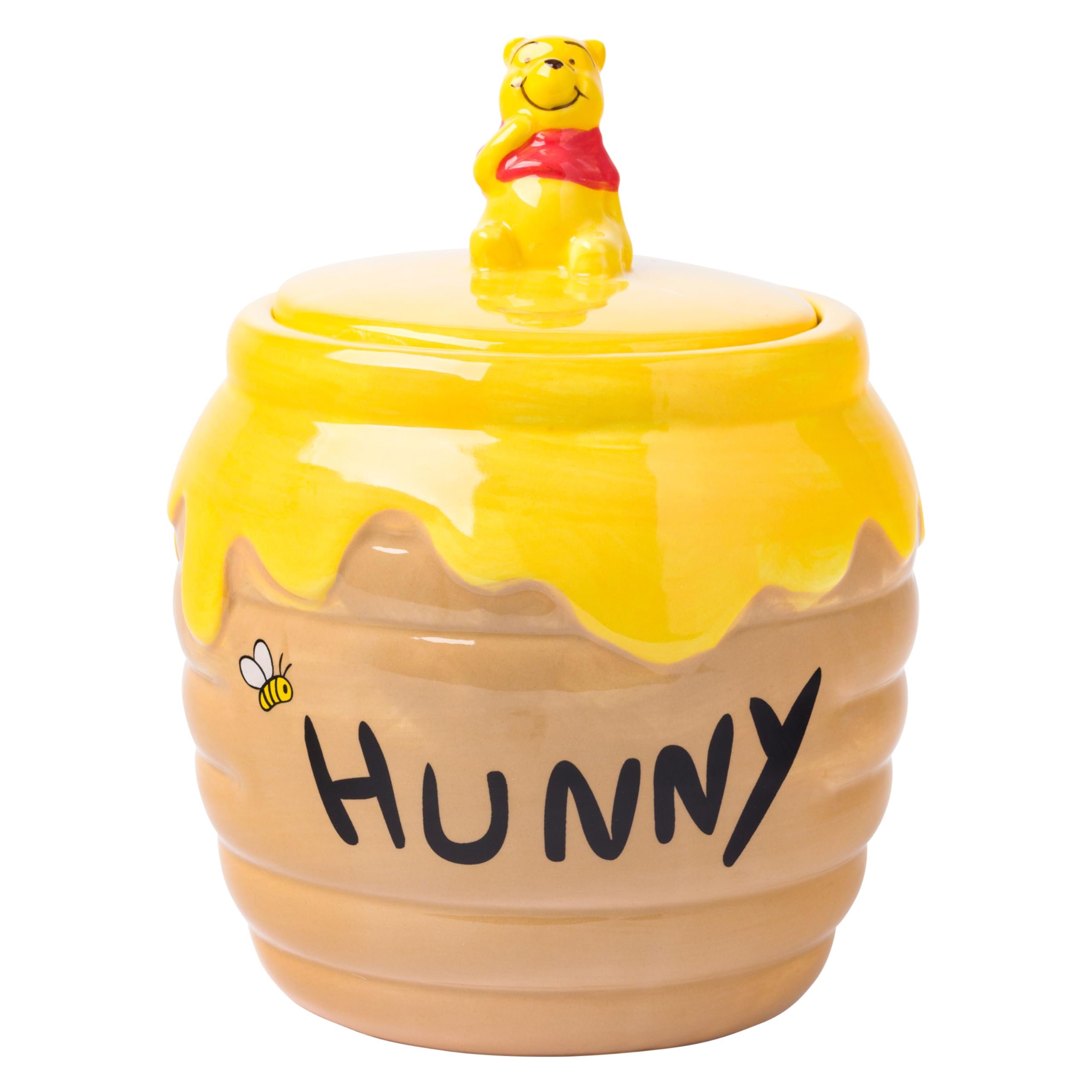 Silver Buffalo vue face du pot Hunny montrant design et rangement
