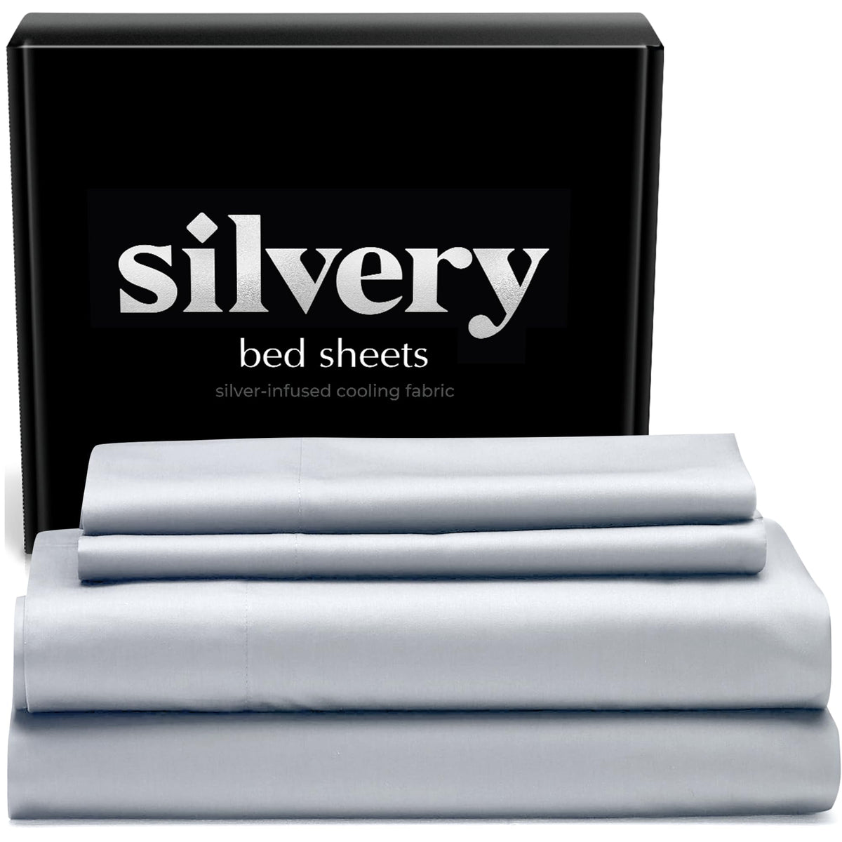 Silvery housse avant gris Queen montrant finition élégante et confort