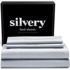 Silvery housse avant gris Queen montrant finition élégante et confort