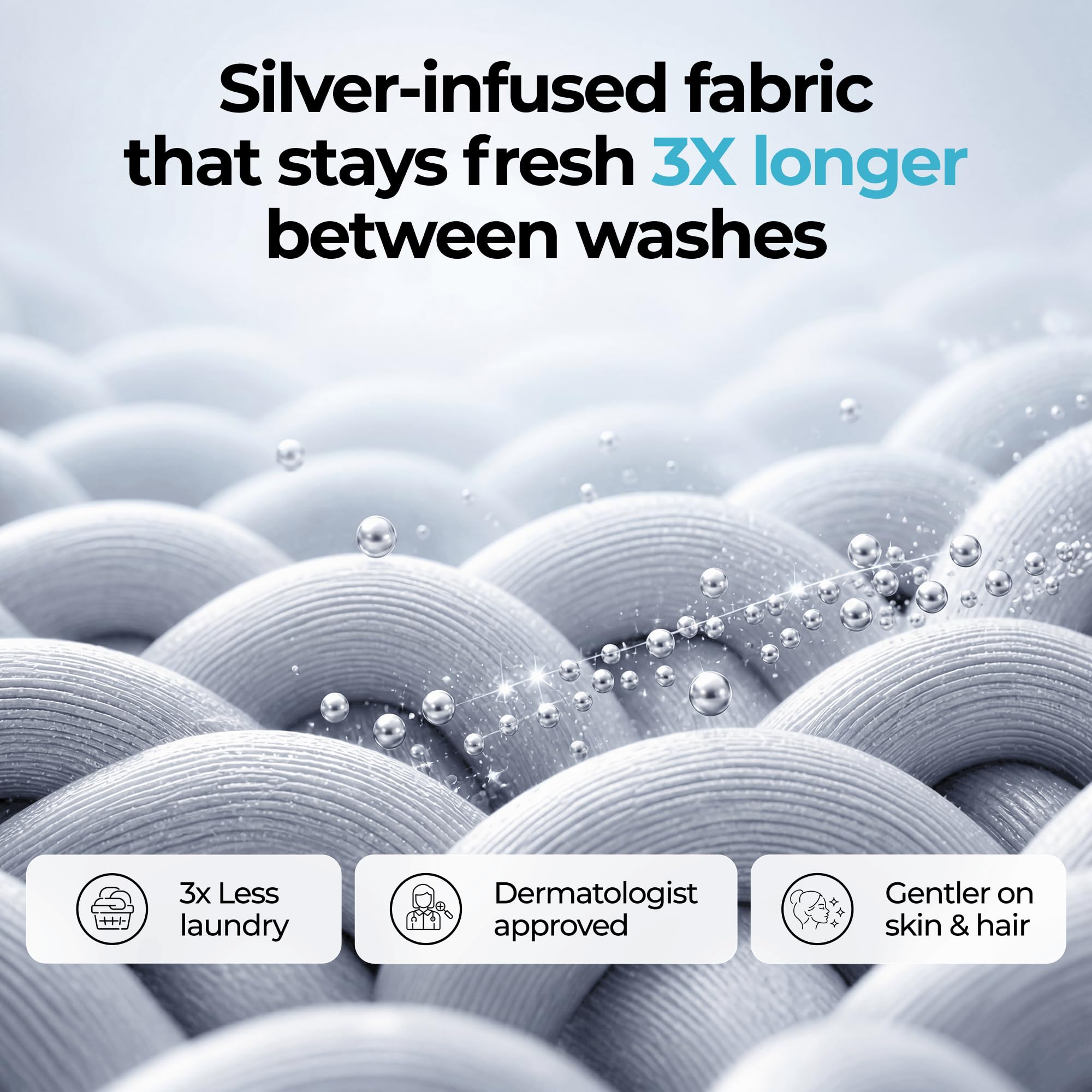 Silvery lit complet posé offrant une apparence luxueuse et aérée