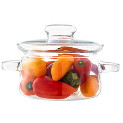 SIMAX casserole en verre face avant montre la capacité et la transparence pour une cuisson contrôlée