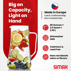 SIMAX anse ergonomique tenant facilement le pichet pour service