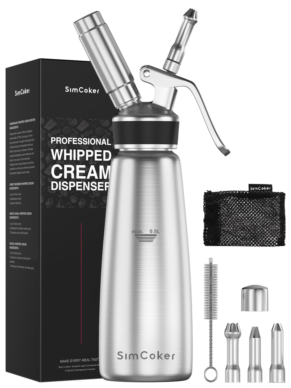 SimCoker siphon face avant montrant design professionnel et ergonomie