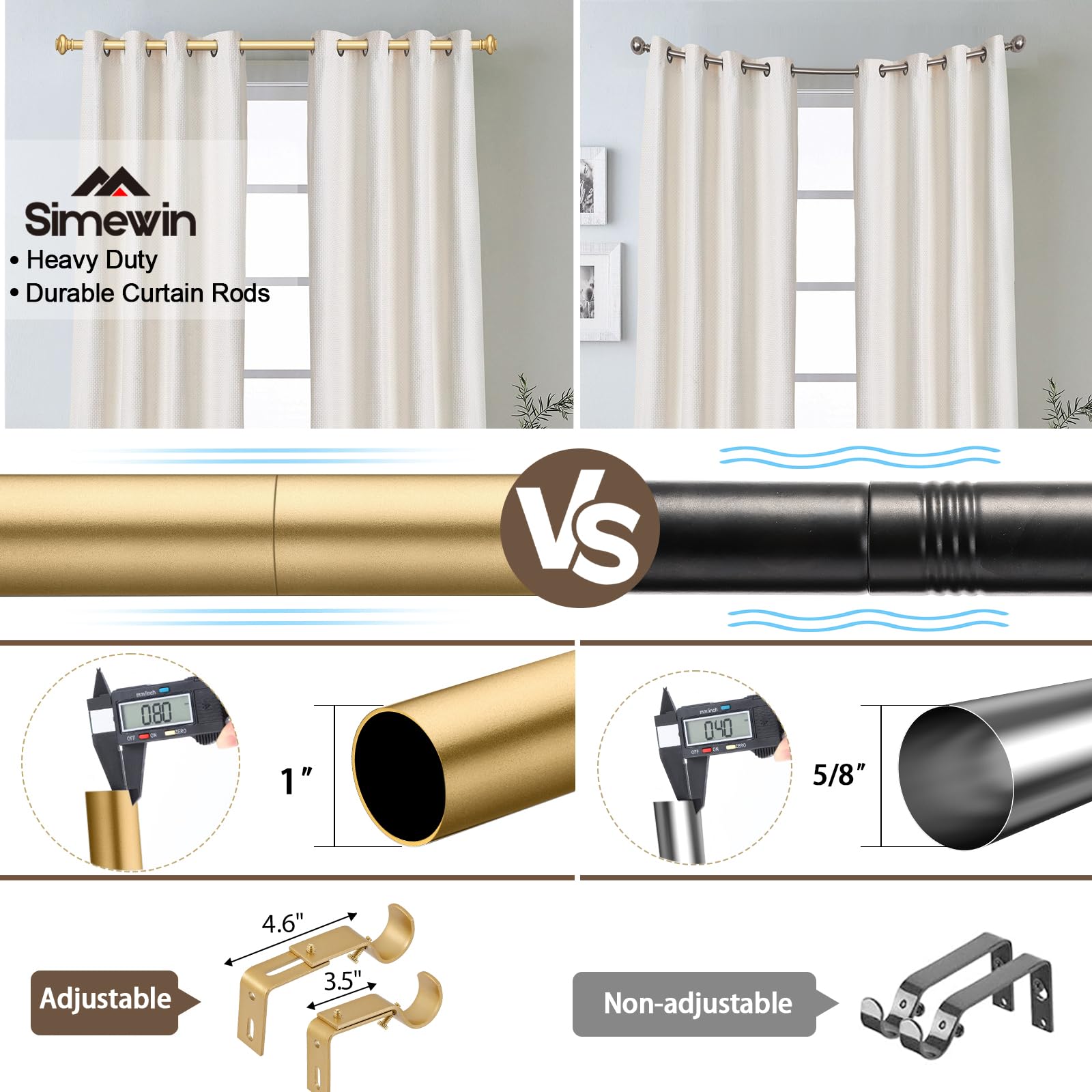 SIMEWIN tringle posée sur fenêtre illustrant rendu décoratif