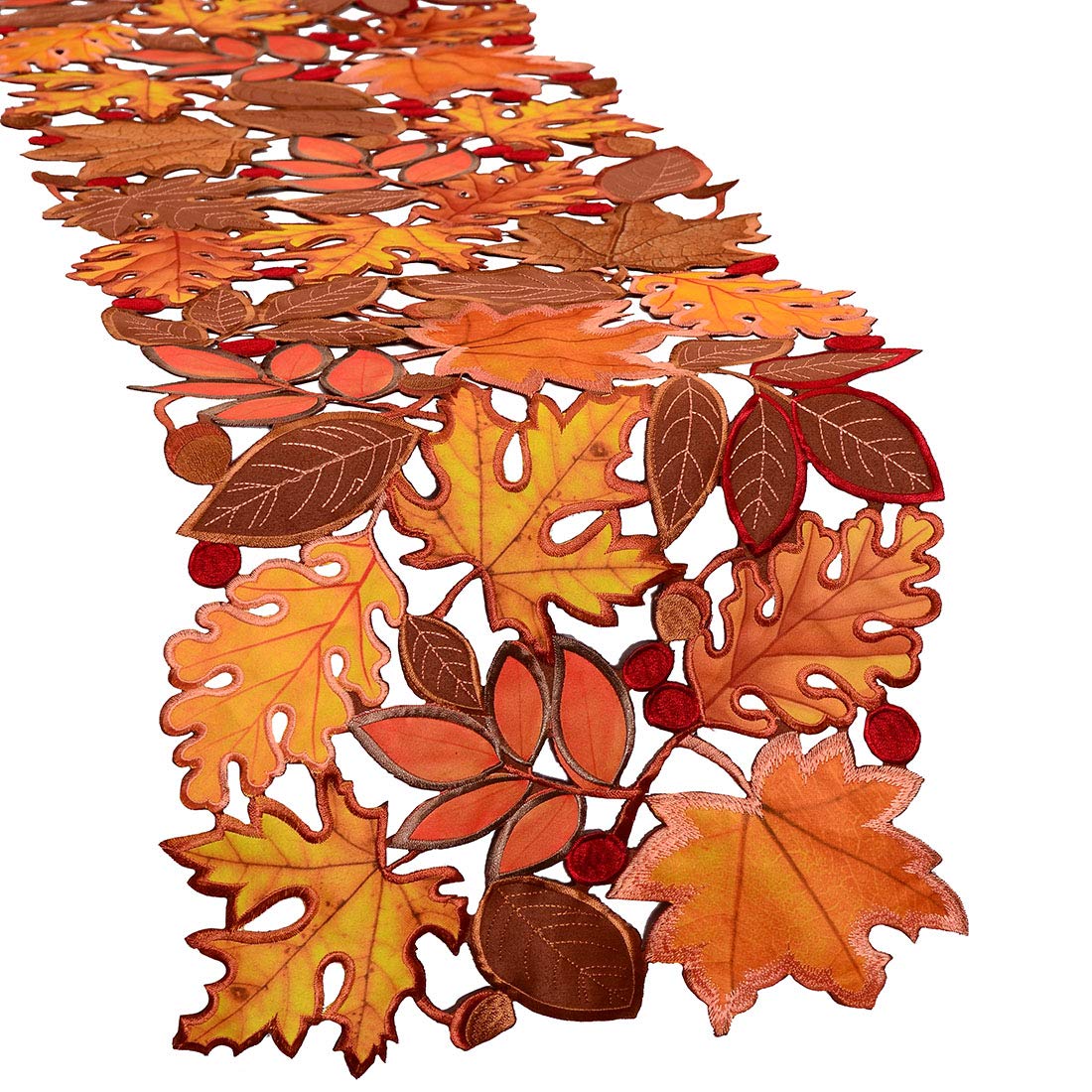 Simhomsen chemin de table face avant avec couleurs automnales et impact visuel