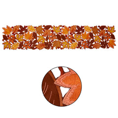 Simhomsen gros plan broderie feuilles d'érable montrant texture et relief