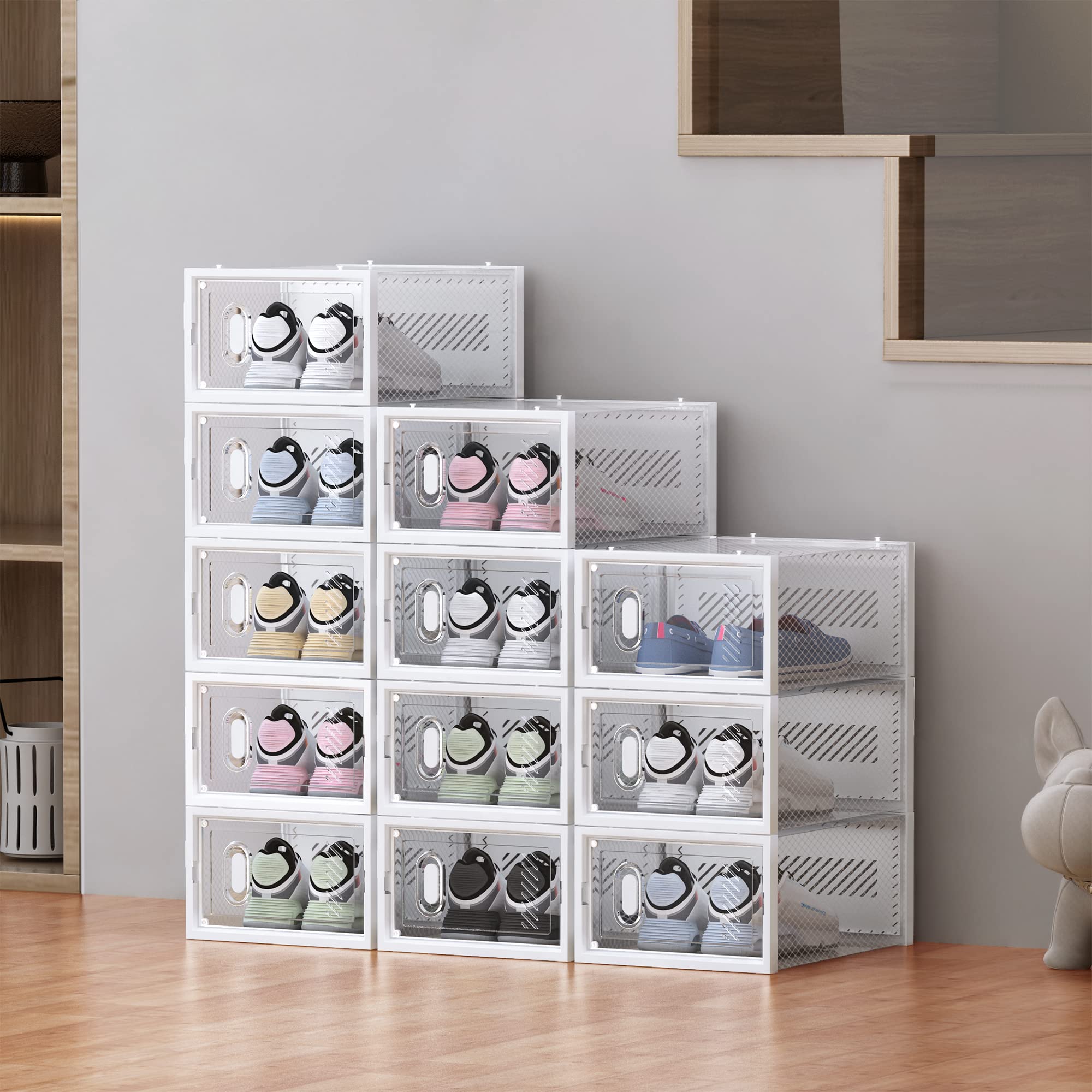 SIMPDIY intérieur affichant baskets organisées pour protection et ordre