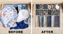 Simple Houseware bac 24 cases rempli de chaussettes pour rangement précis