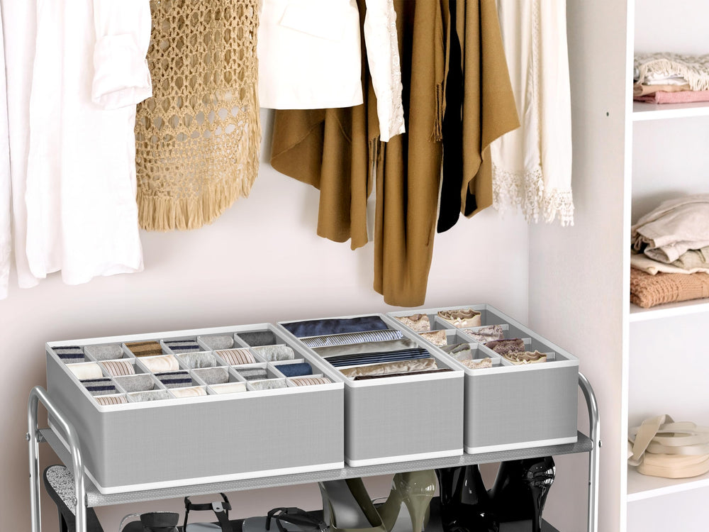 Simple Houseware bac 6 cases organisé pour foulards et ceintures gain de place