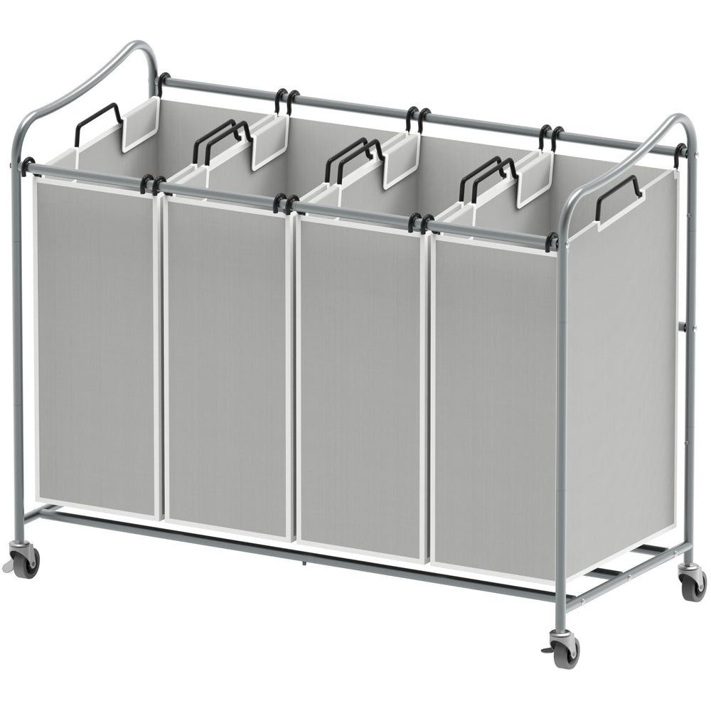 Simple Houseware vue avant du chariot 4 sacs montrant organisation facile