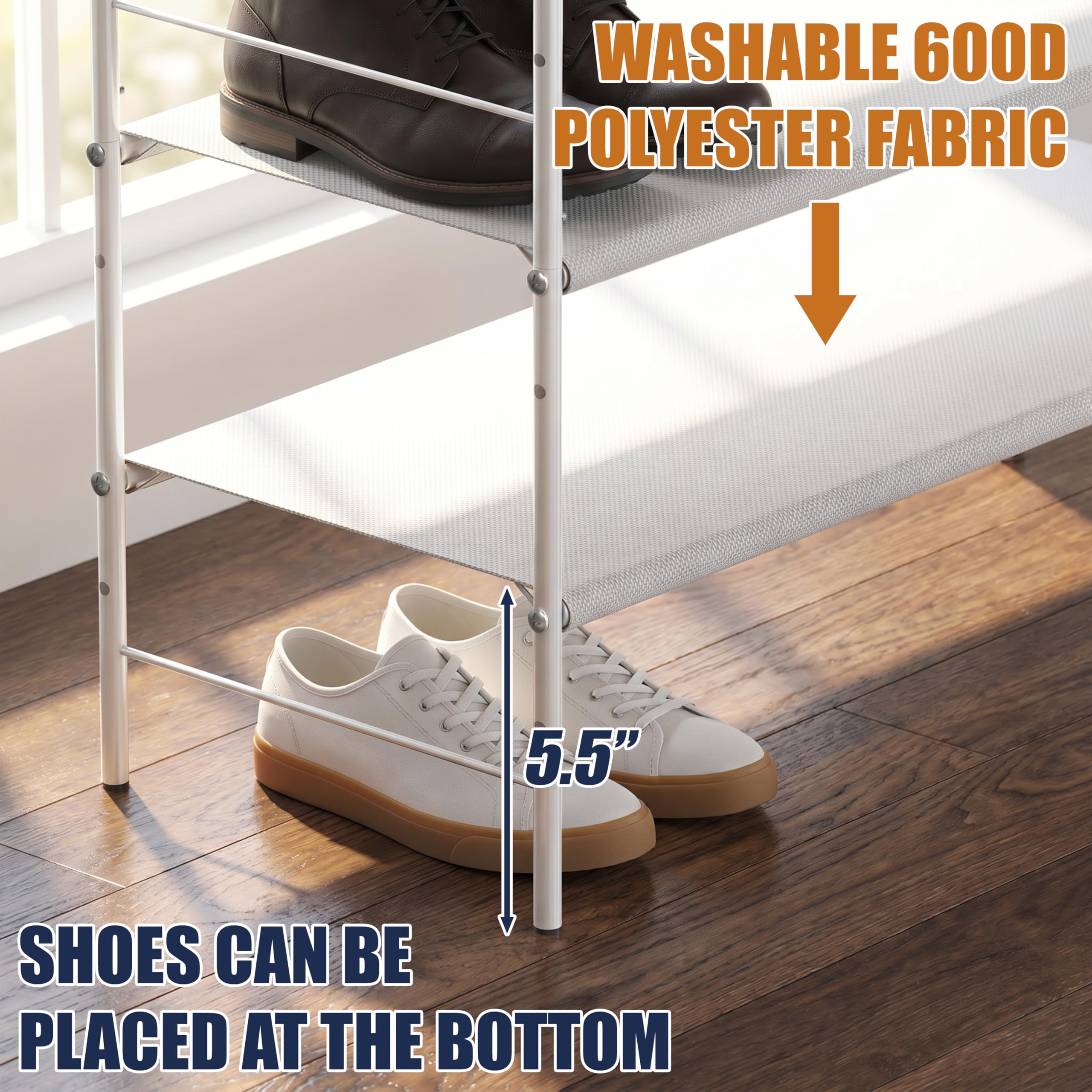 Simple Houseware échelle montrant la taille et capacité de stockage