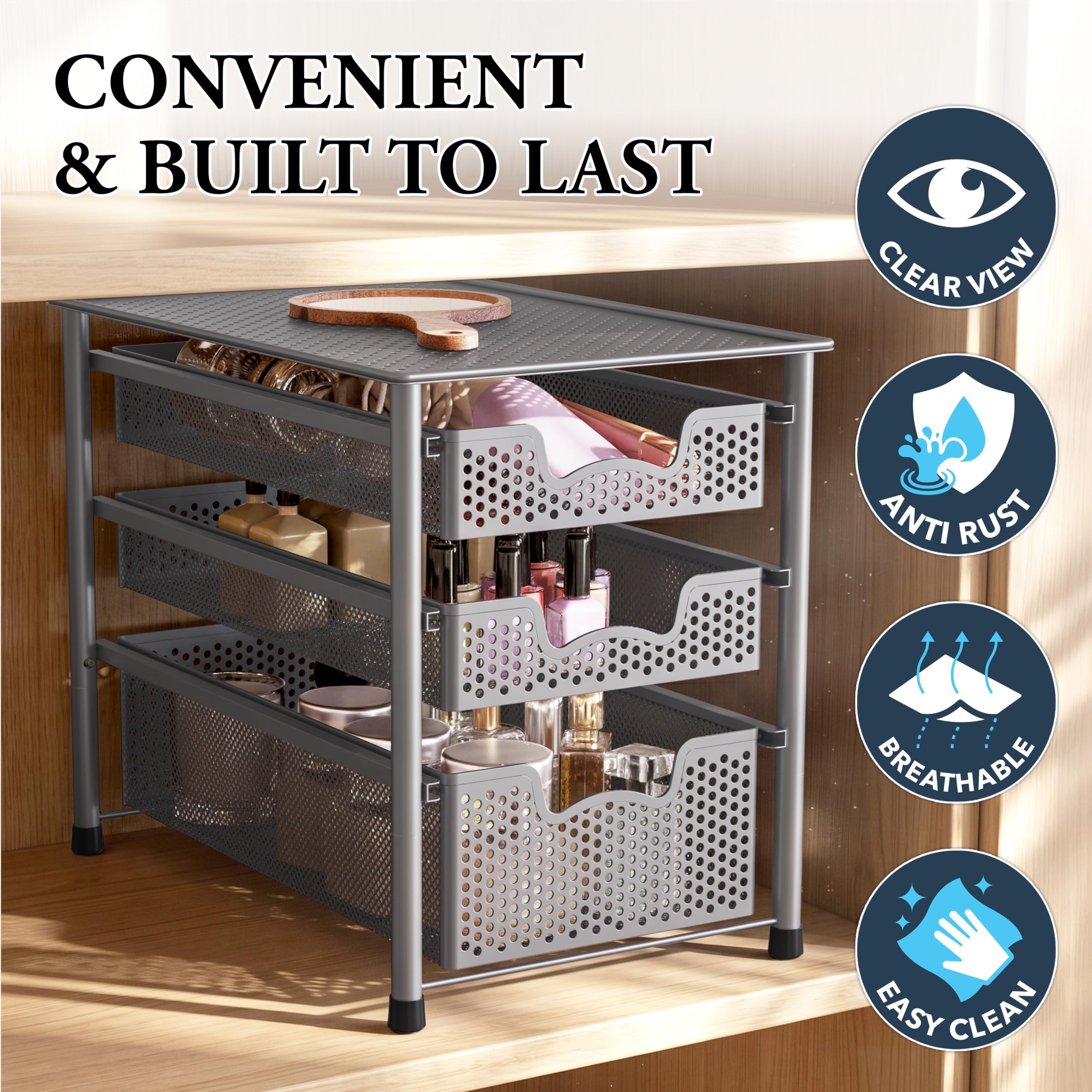 Simple Houseware comparaison à la main illustrant l'encombrement compact