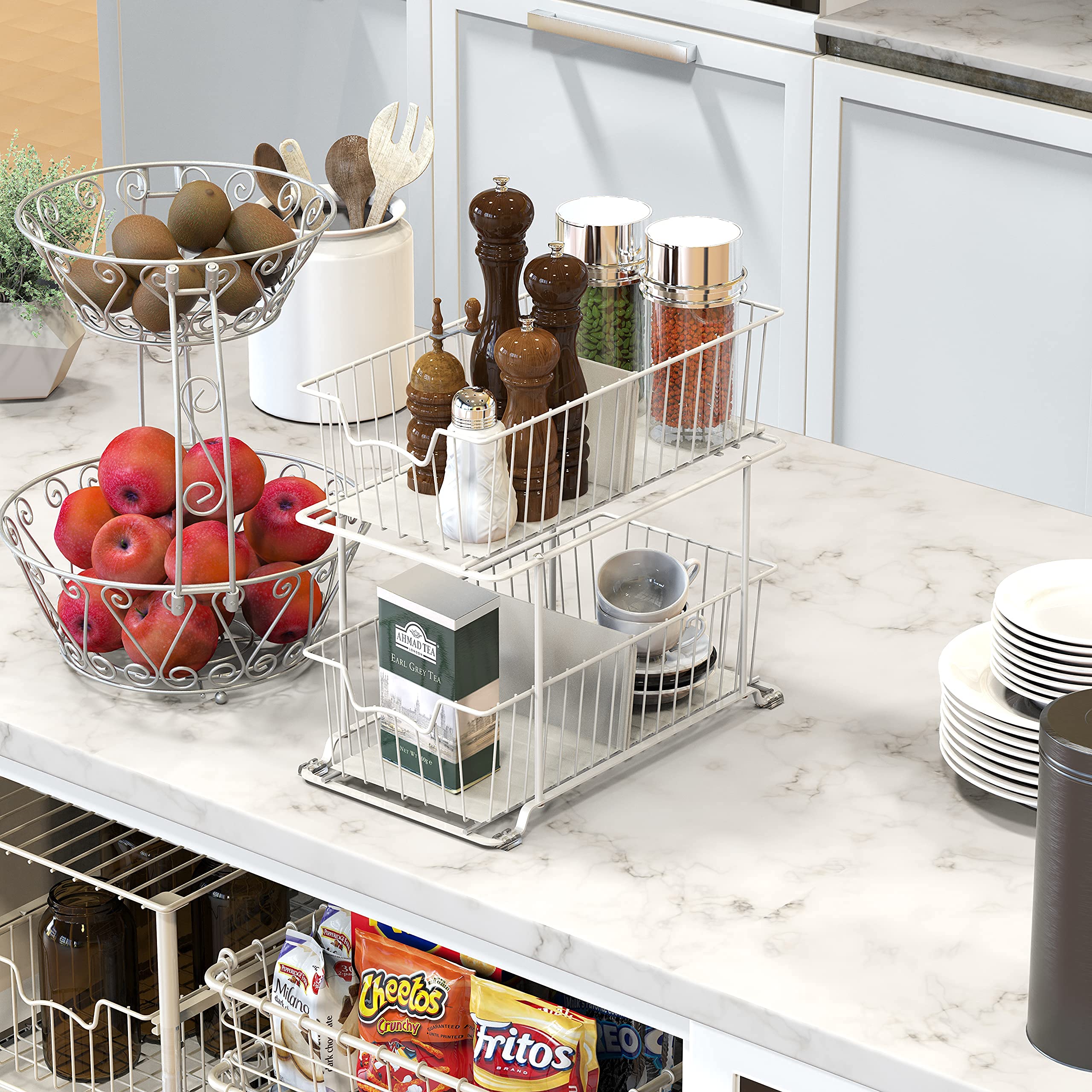Simple Houseware comparaison d'échelle avec bouteilles pour visualiser dimensions