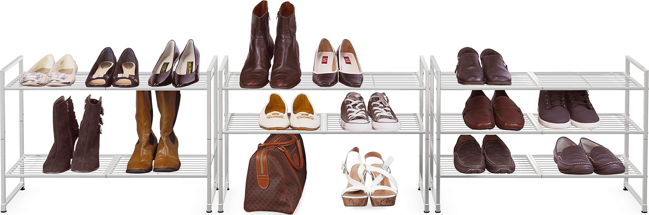 Simple Houseware échelle de taille avec chaussures illustrant capacité par niveau