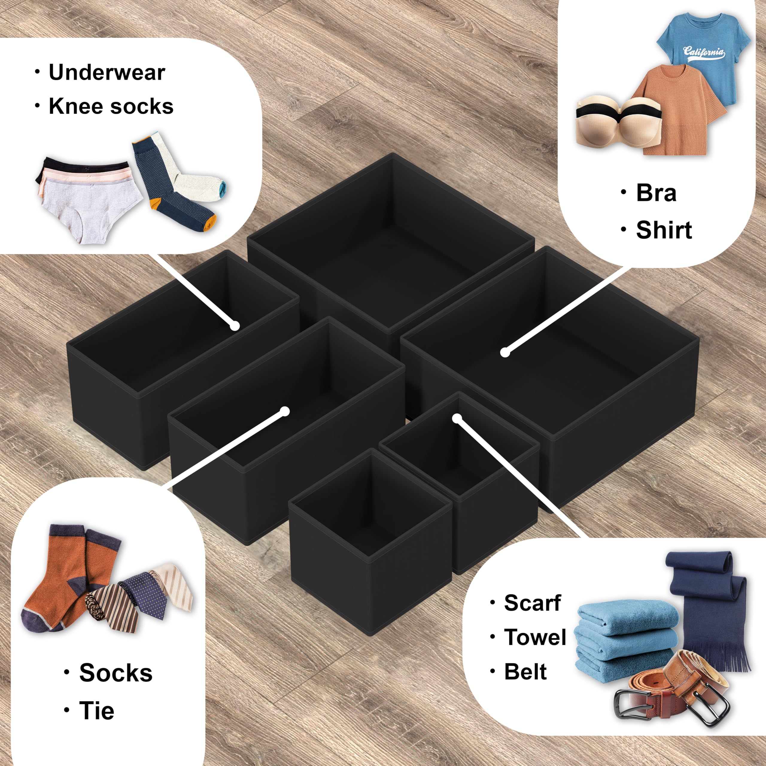 Simple Houseware bacs pliés à plat pour rangement compact et transport facile