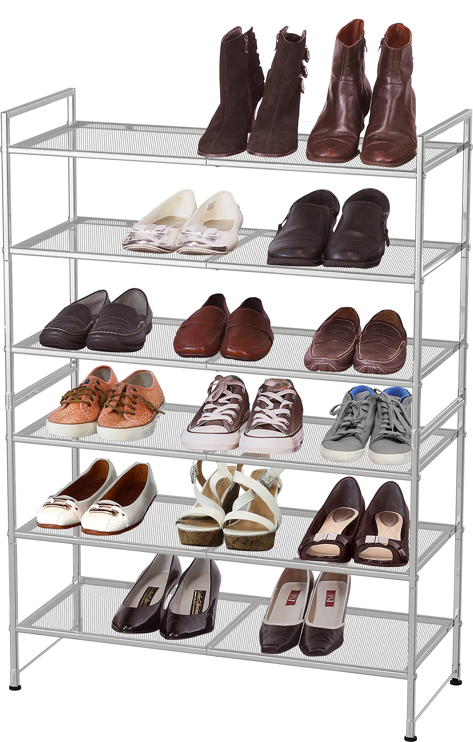 Simple Houseware étagère remplie montrant capacité pour chaussures