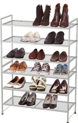 Simple Houseware étagère remplie montrant capacité pour chaussures