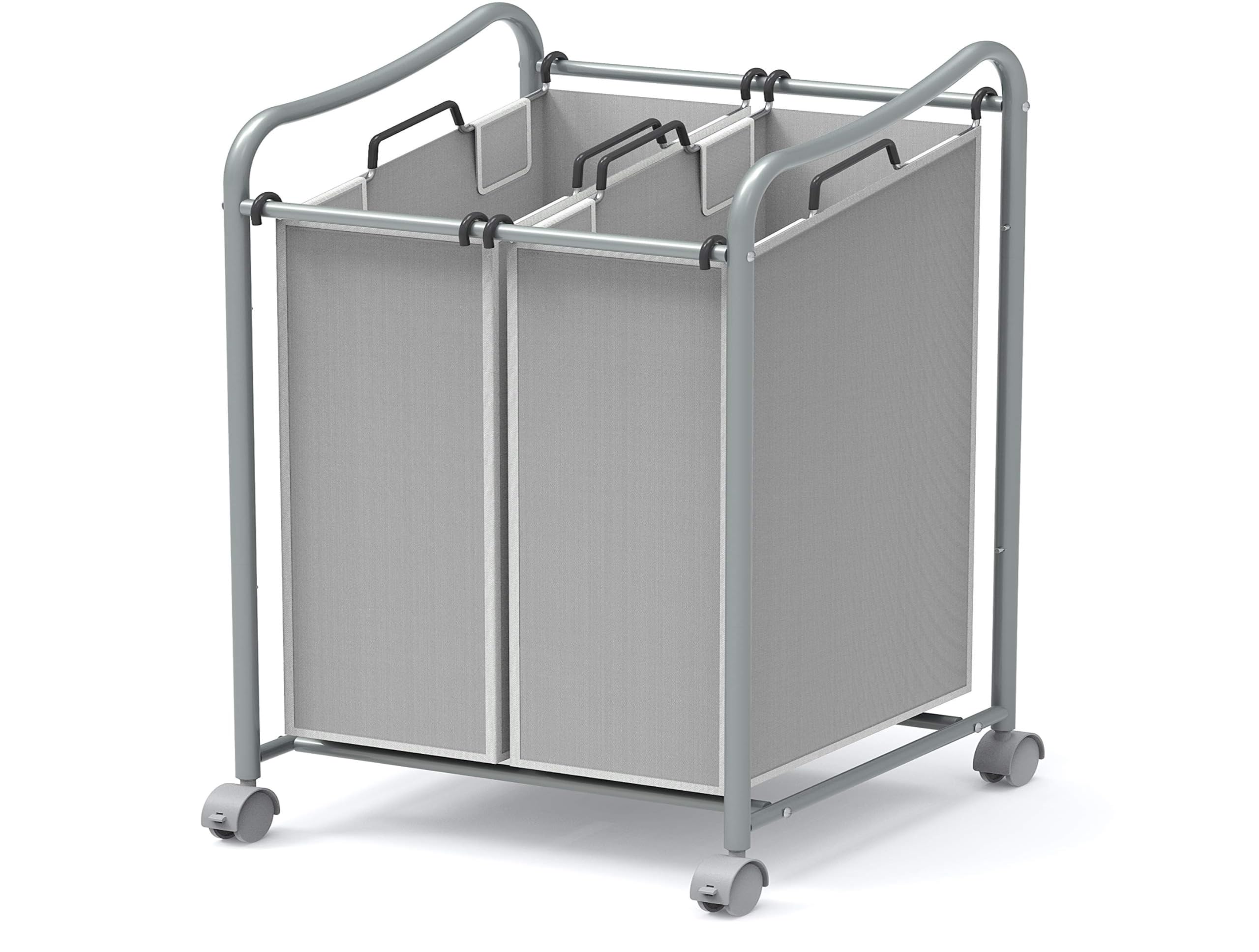 Simple Houseware vue avant du chariot argent offrant gain de place
