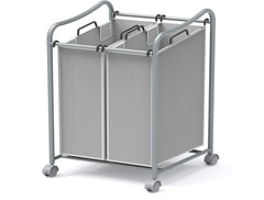 Simple Houseware vue avant du chariot argent offrant gain de place
