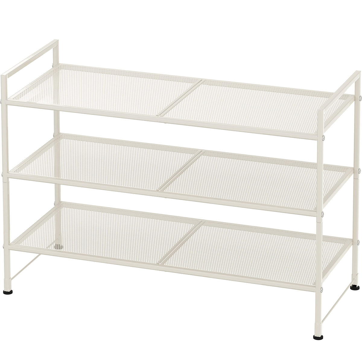 Simple Houseware vue avant du porte-chaussures blanc pour gain de place