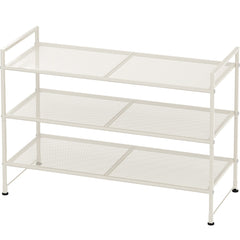 Simple Houseware vue avant du porte-chaussures blanc pour gain de place