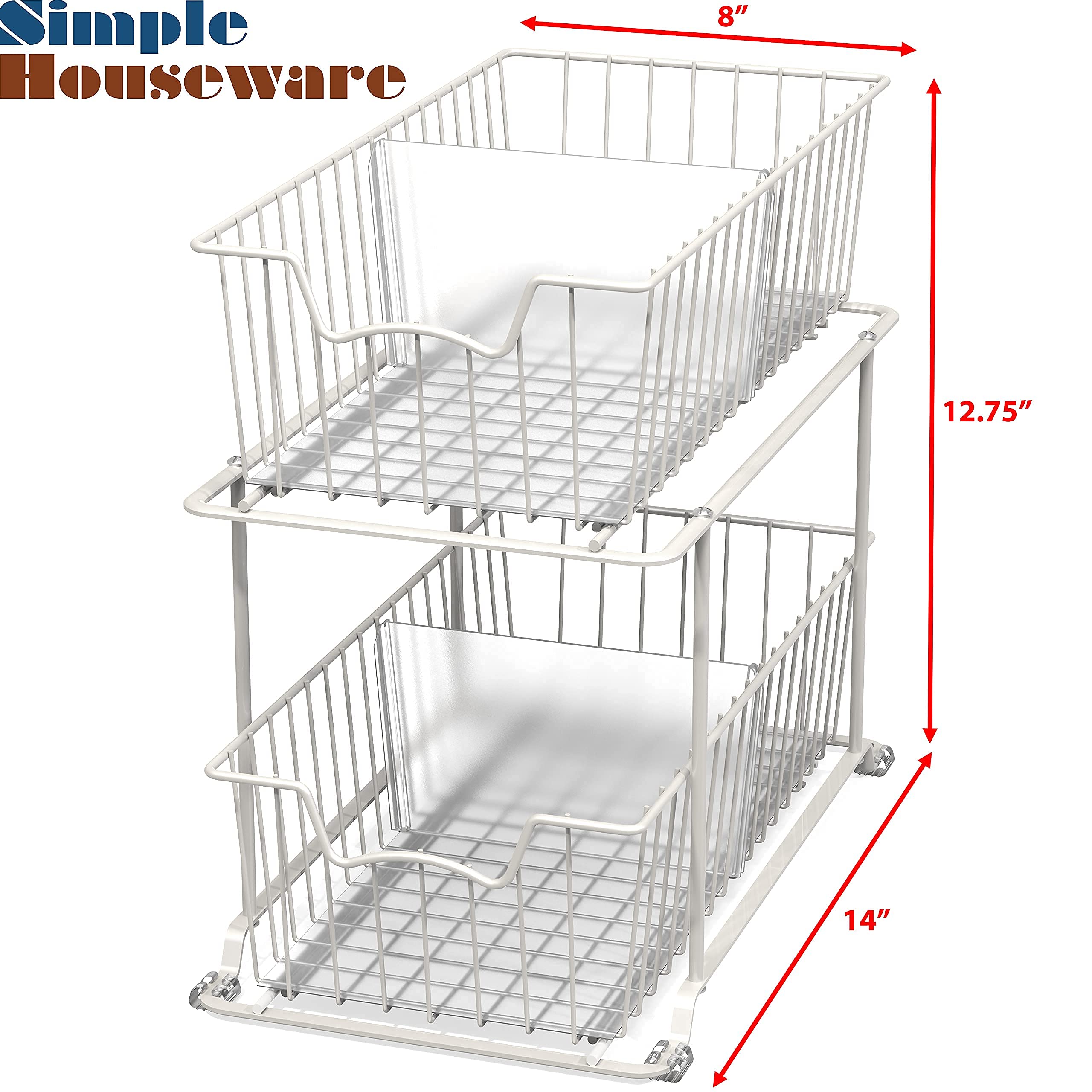Simple Houseware gros plan du métal et du revêtement blanc pour durabilité