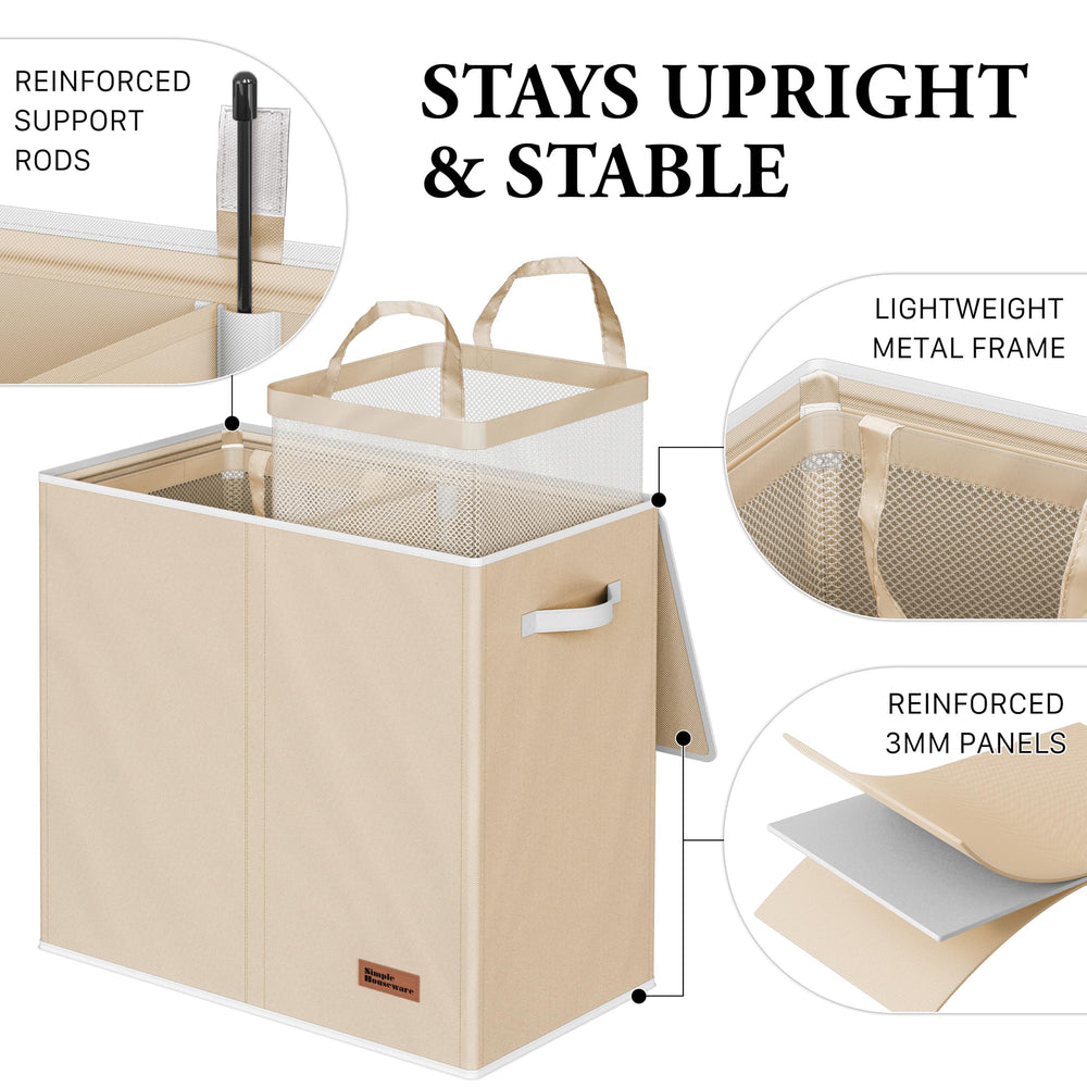 Simple Houseware sacs amovibles filet facilitant transport du linge