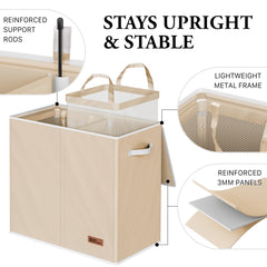 Simple Houseware sacs amovibles filet facilitant transport du linge
