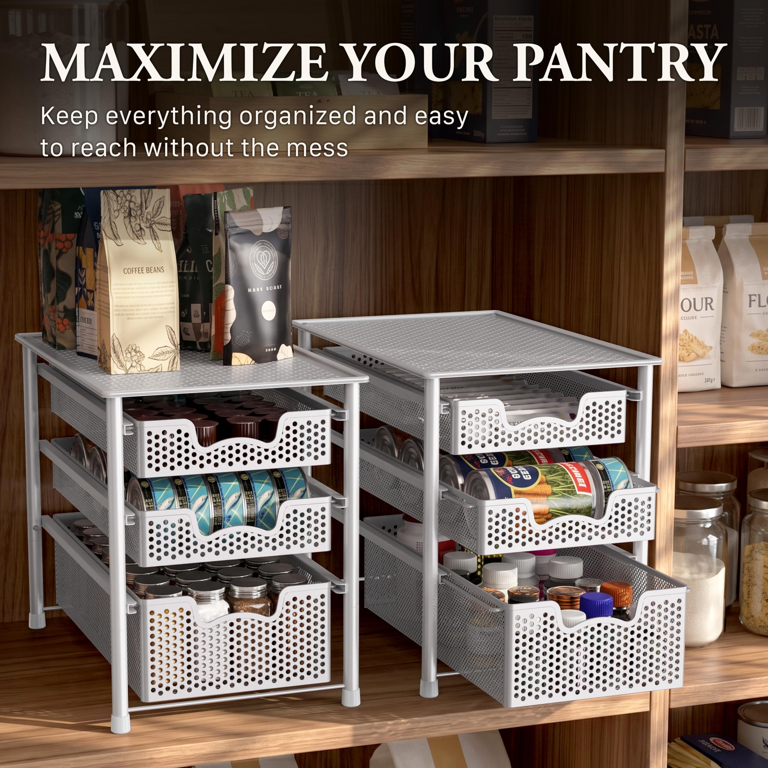 Simple Houseware plateau supérieur avec objets pour rangement rapide quotidien