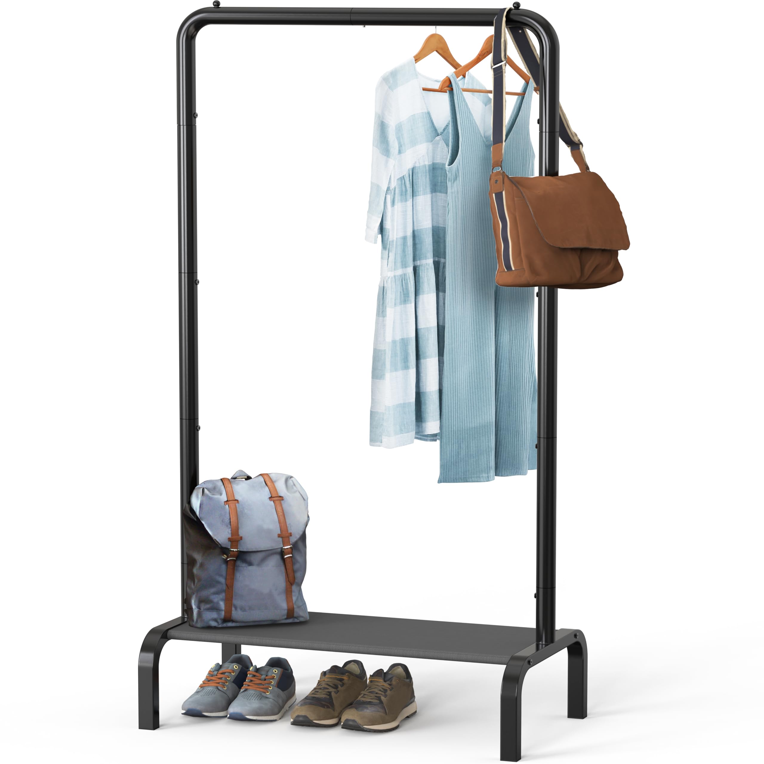 Simple Houseware portant face montrant rangement vertical et gain d'espace