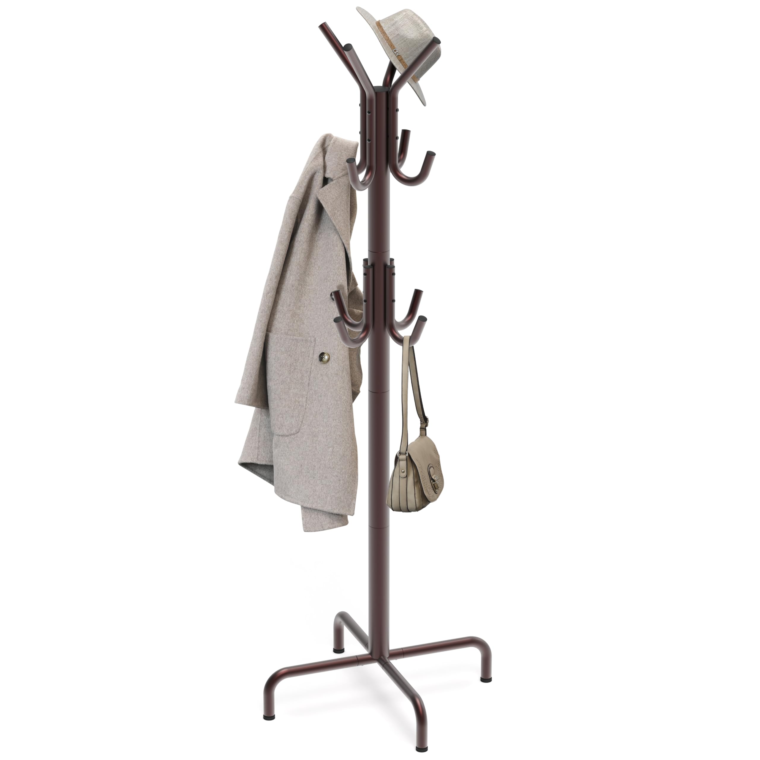 Simple Houseware vue frontale du porte-manteau bronze pour rangement optimisé