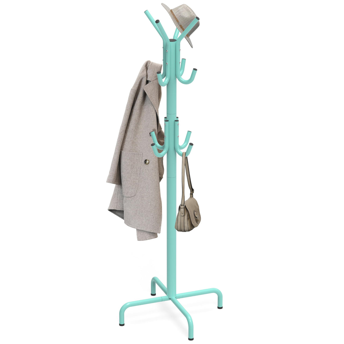 Simple Houseware vue frontale du porte-manteau turquoise pour organisation