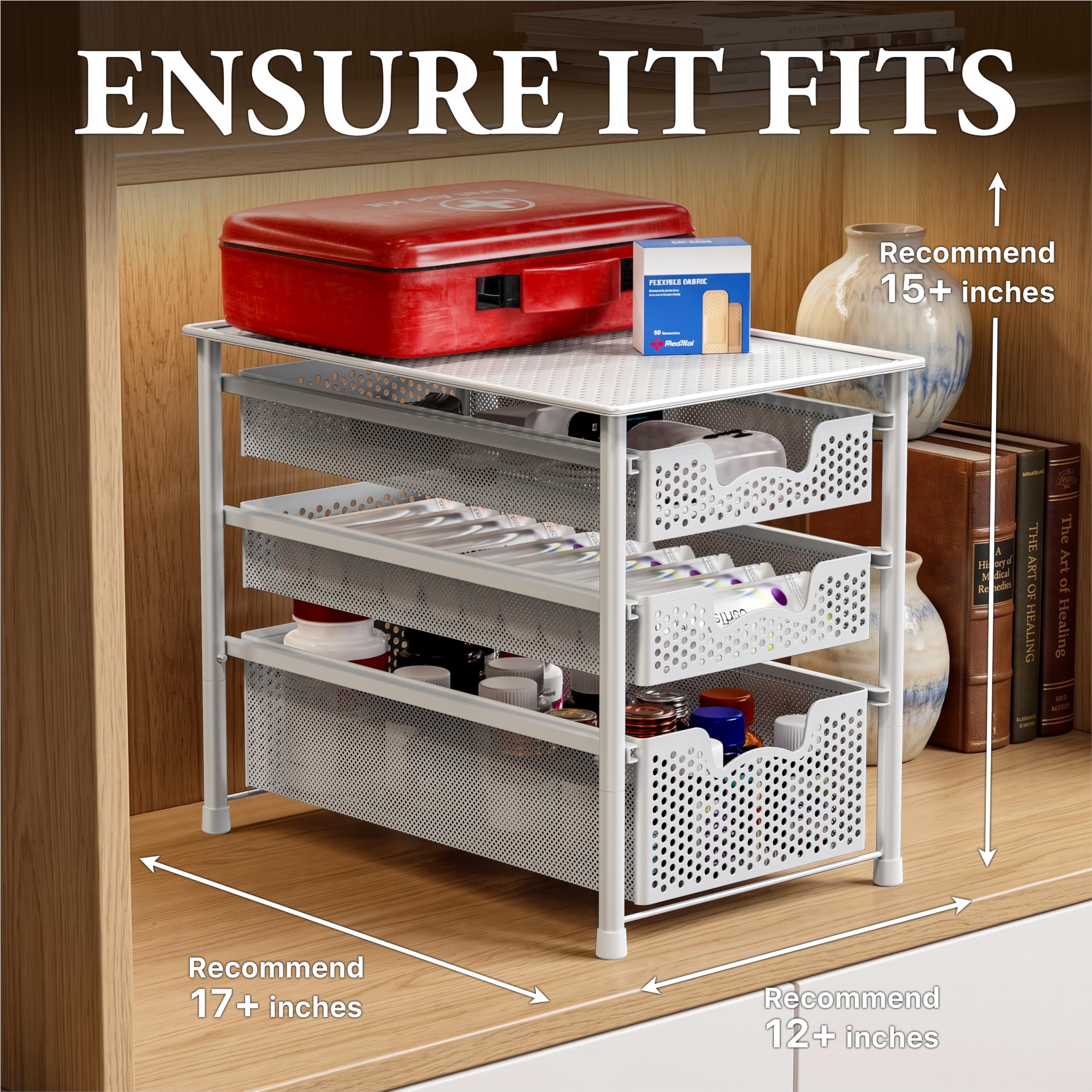 Simple Houseware tiroirs ouverts montrant accès facile et organisation