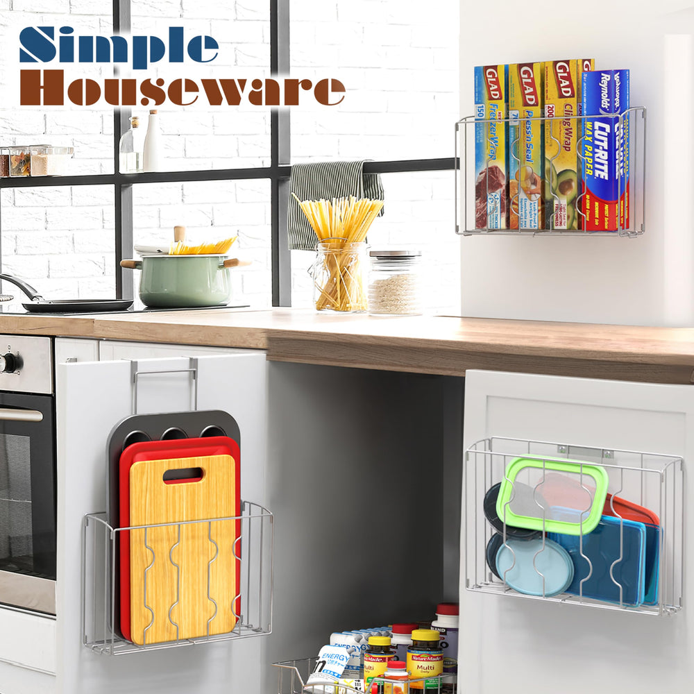 Simple Houseware en usage sur porte d'armoire cuisine gain de place visible