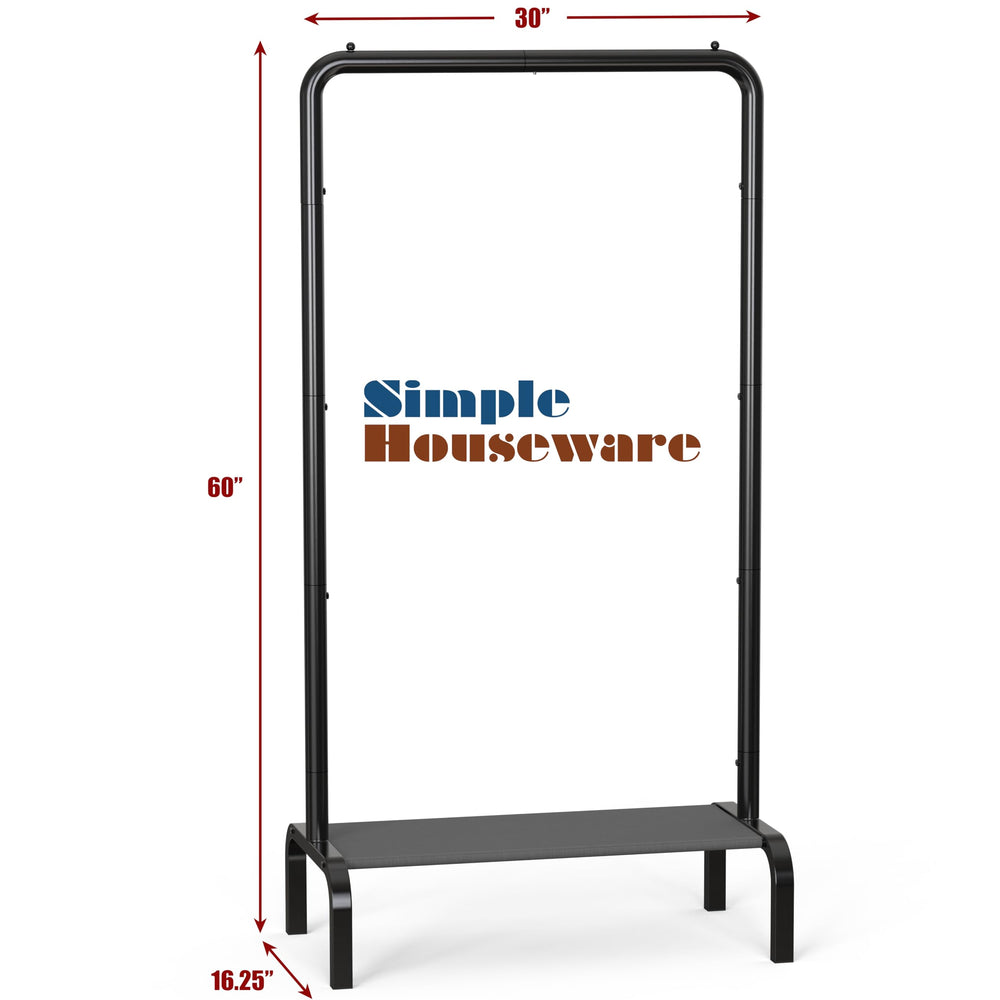Simple Houseware gros plan sur butoirs de tringle garantissant cintres stables