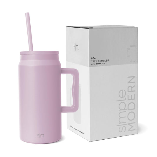 Simple Modern face avant du tumbler 50 oz montrant design élégant et capacité