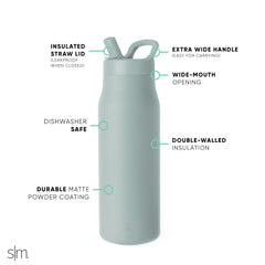 Simple Modern paille intégrée pour boire facilement en mouvement