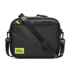 Simple Modern Hadley face avant montrant le design noir et la fermeture zippée, facile à transporter
