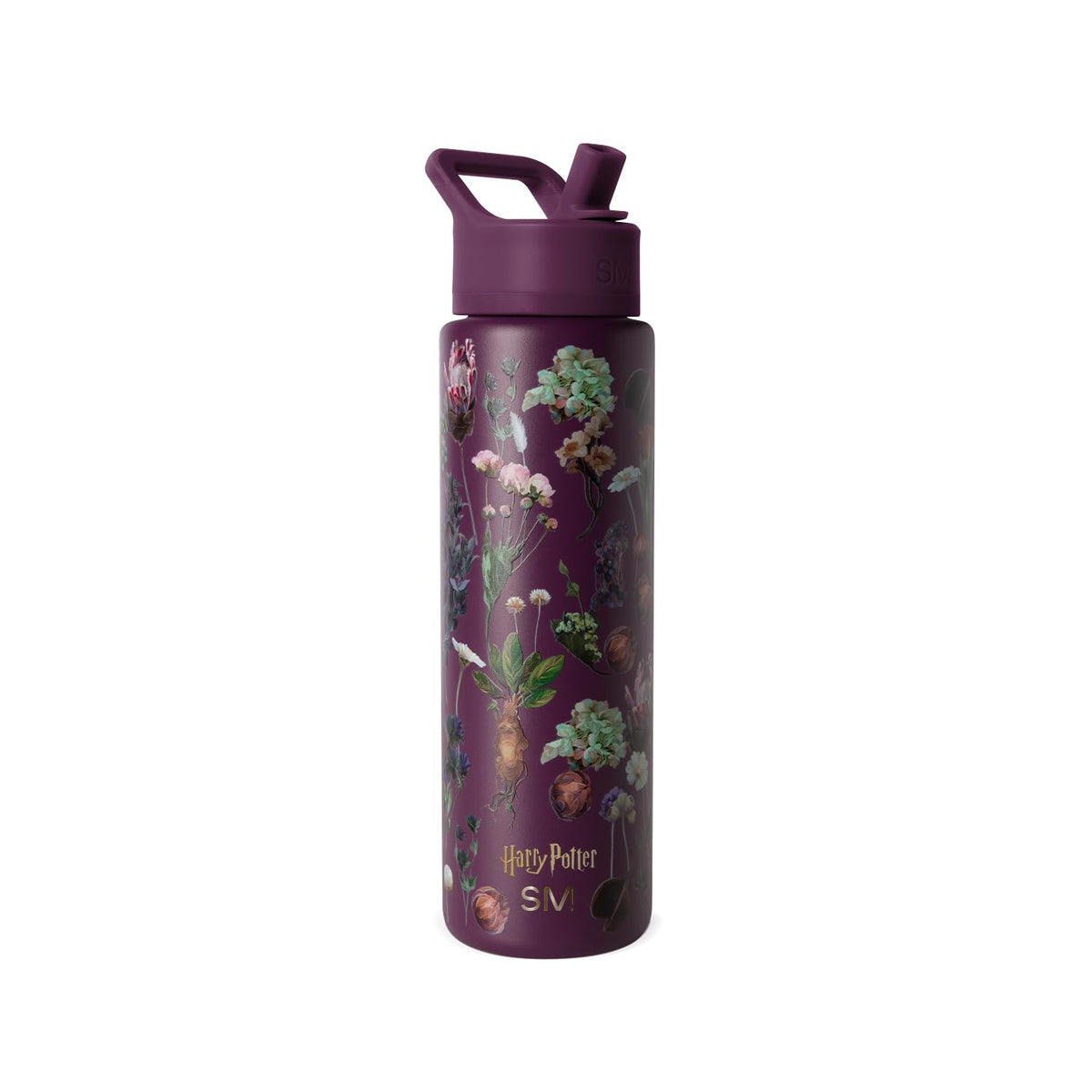 Simple Modern bouteille Herbology face avant montrant design Harry Potter et capacité
